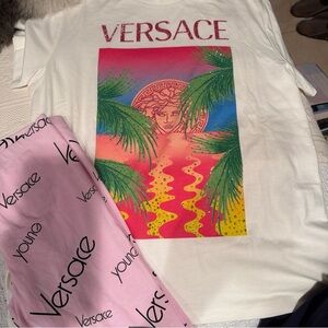 Versace white  T-Shirt & leggings 14